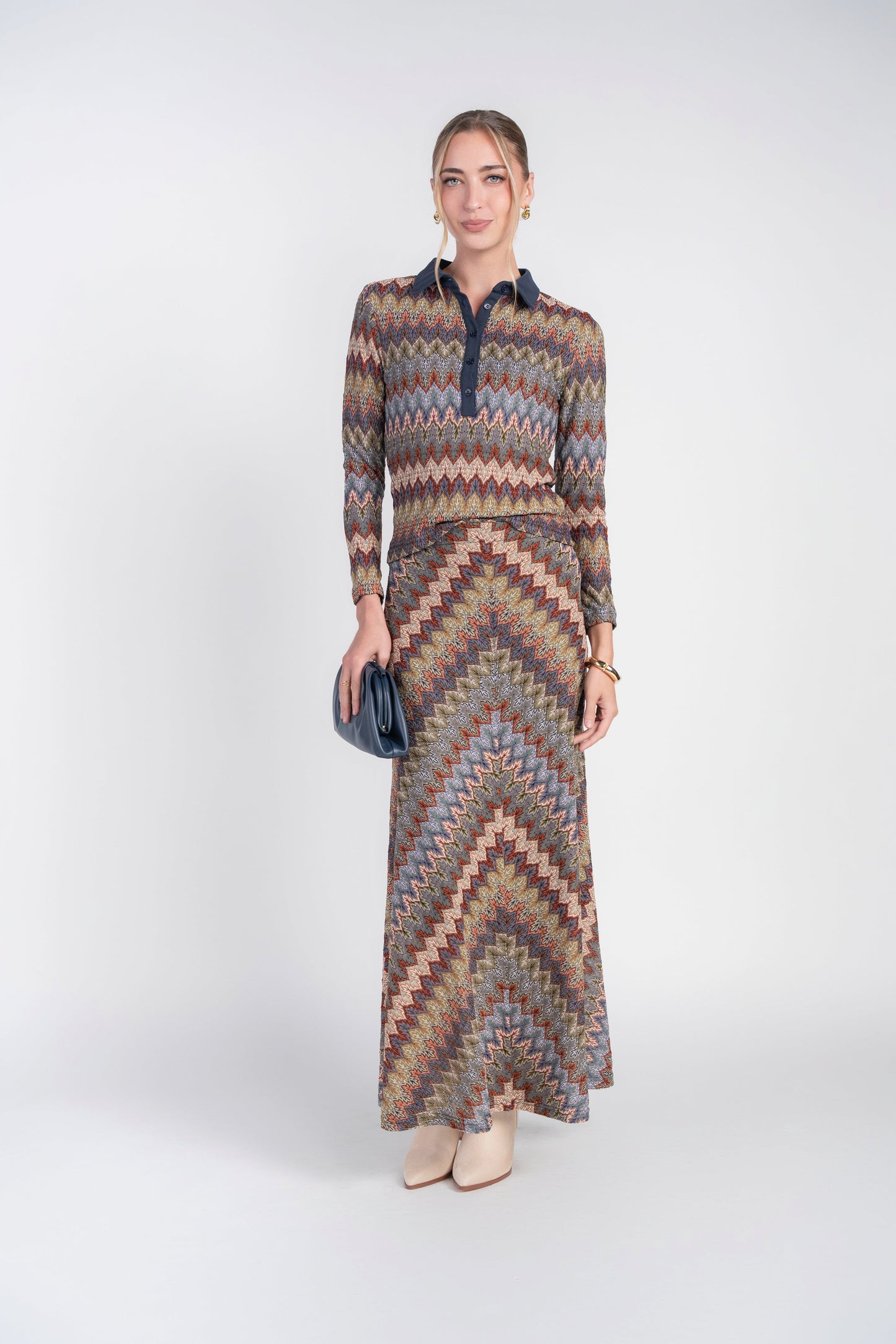 ALV - CHEVRON MAXI SKIRT