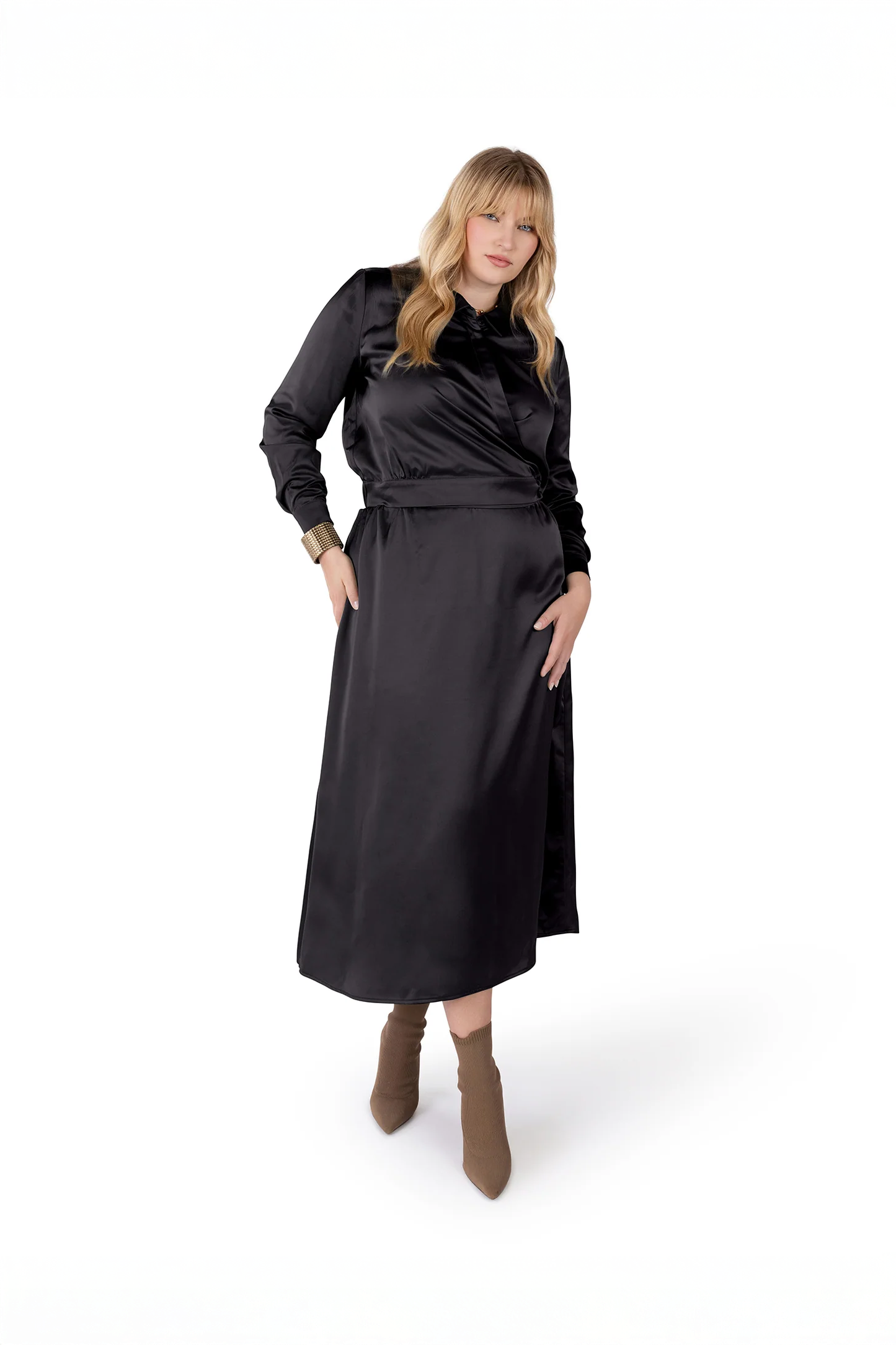 CODE APPAREL - SATIN SLIP SKIRT