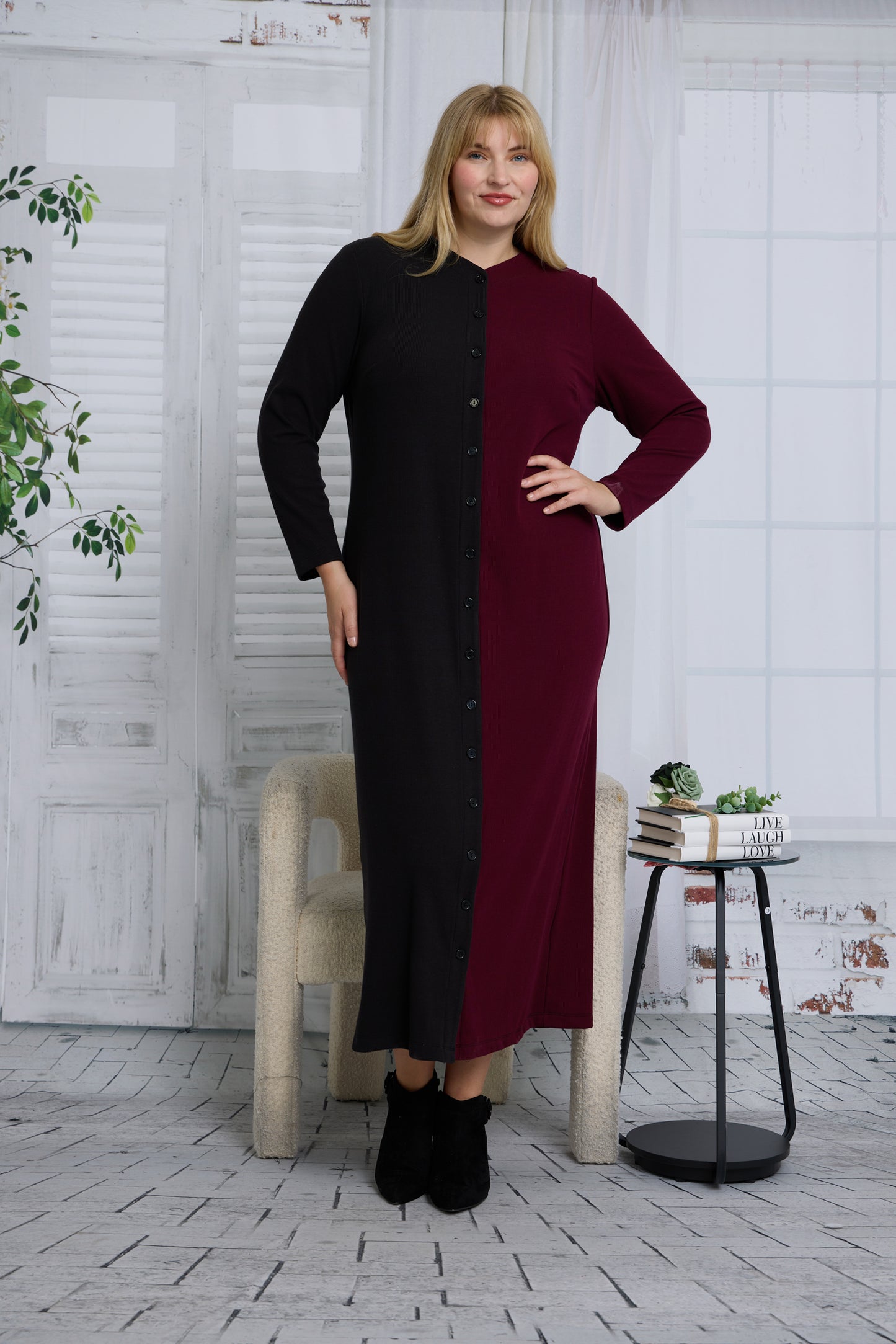 ALEXA DRESS PLUS - COLORBLOCK