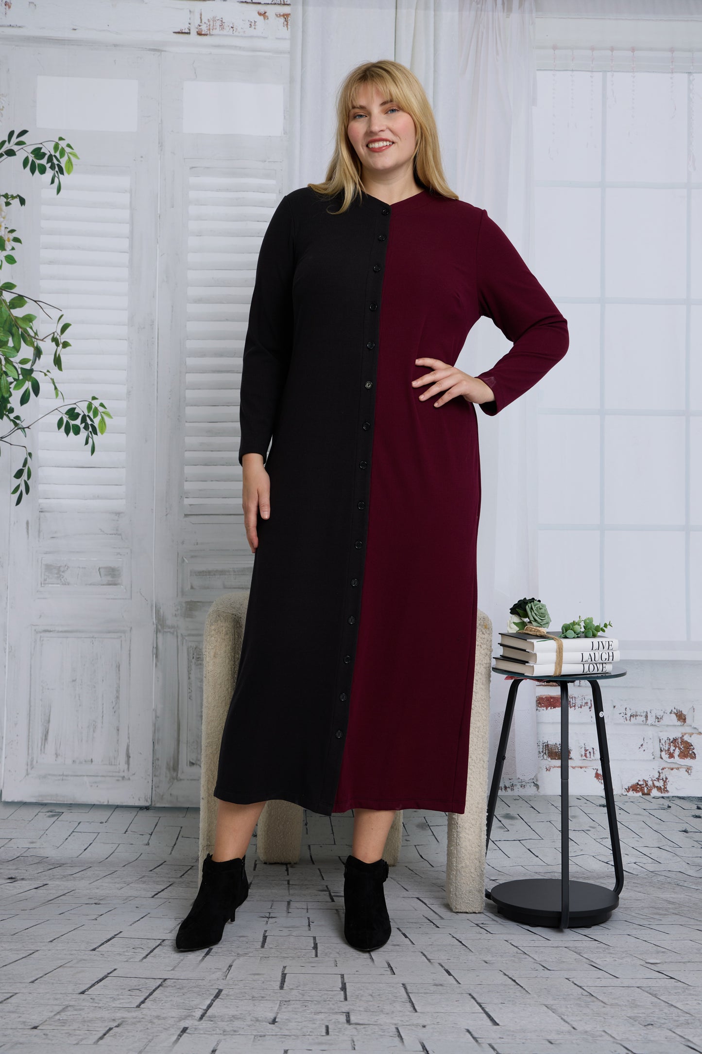 ALEXA DRESS PLUS - COLORBLOCK