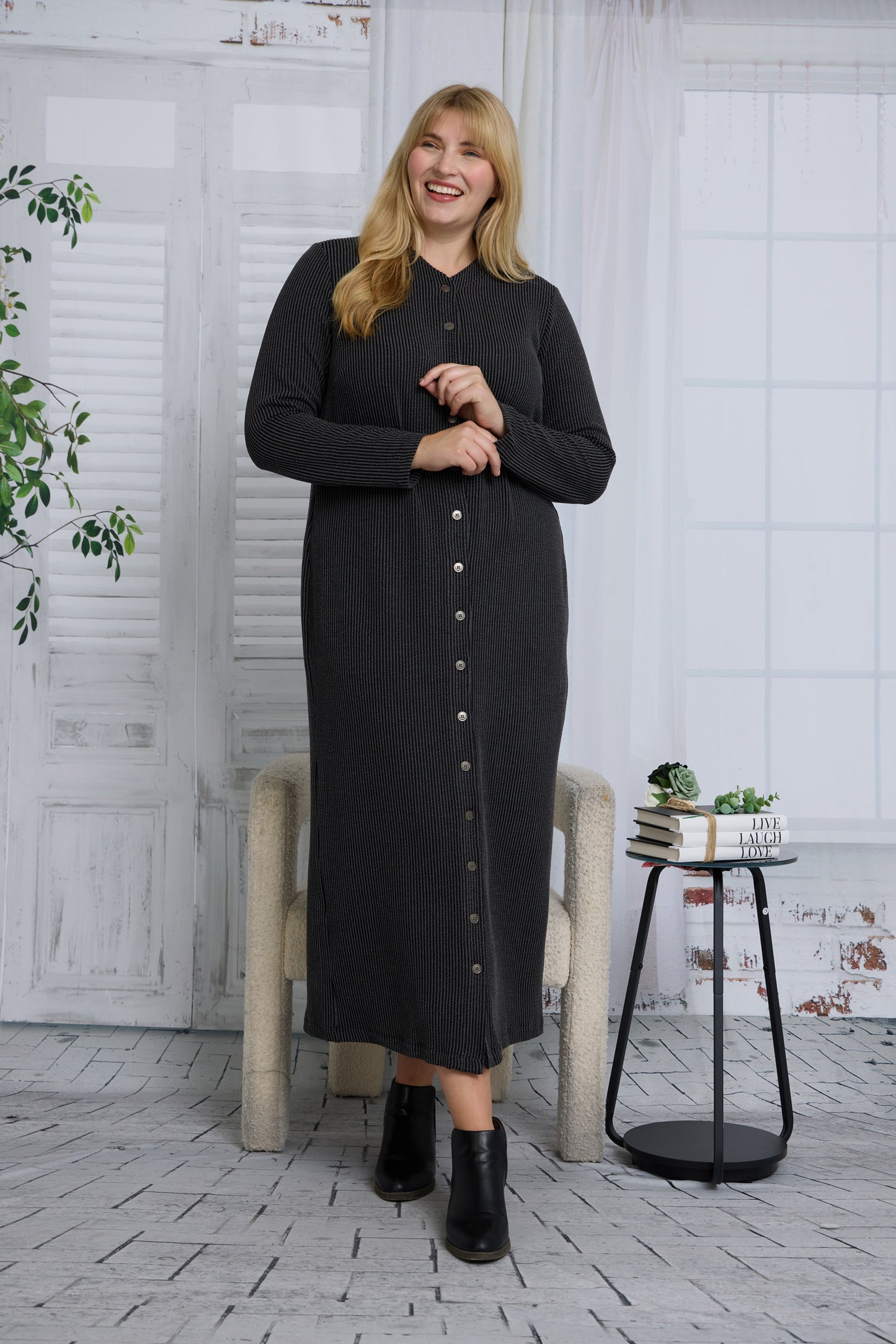 ALEXA DRESS PLUS - RIB