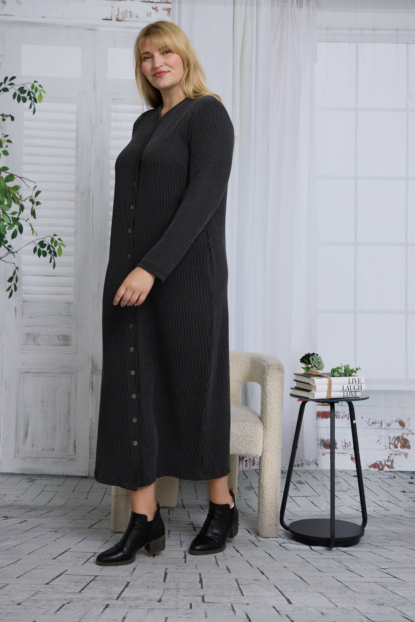ALEXA DRESS PLUS - RIB