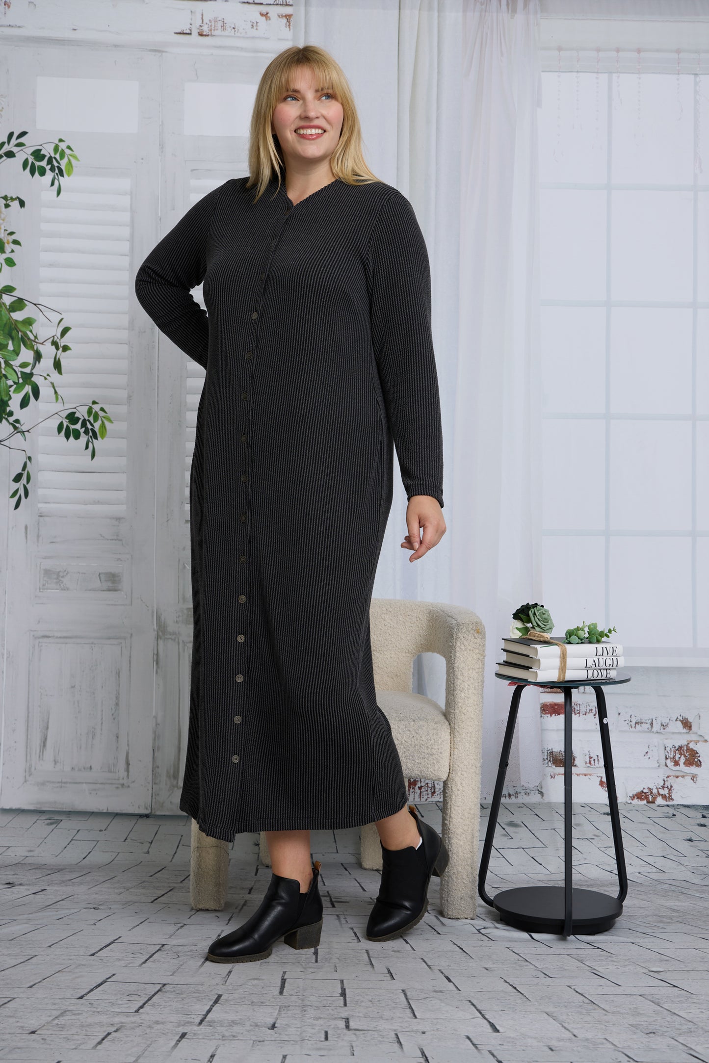 ALEXA DRESS PLUS - RIB