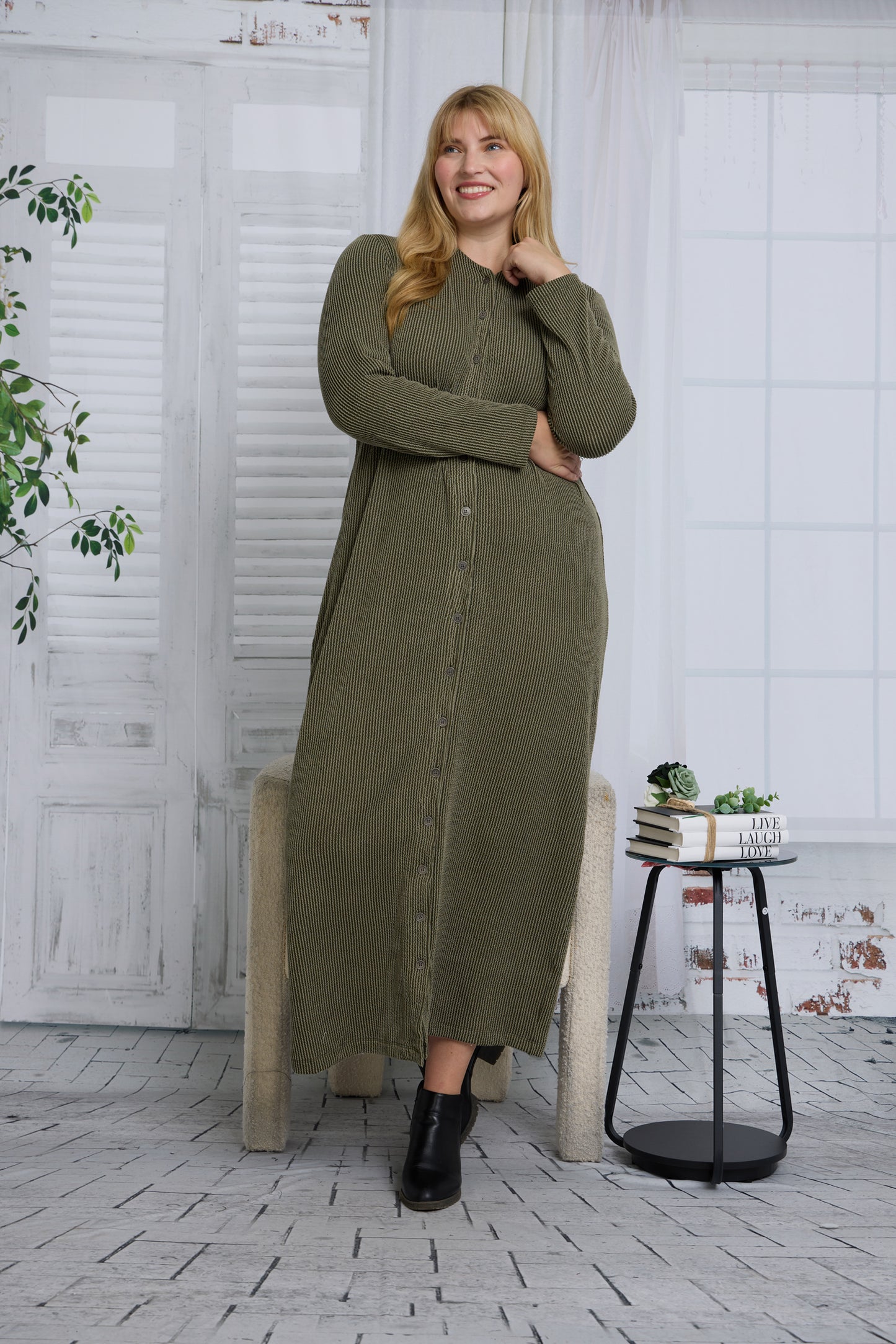ALEXA DRESS PLUS - RIB