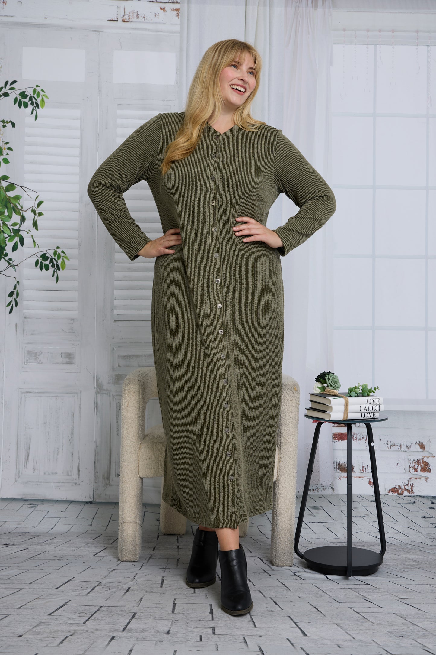 ALEXA DRESS PLUS - RIB