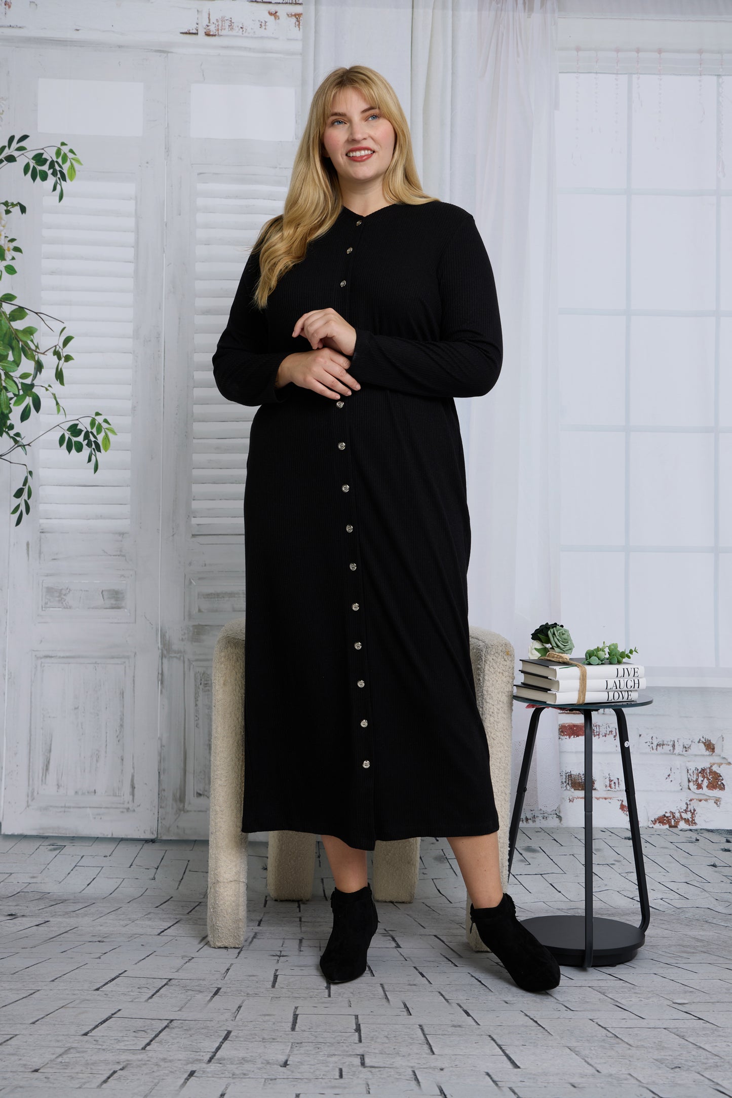 ALEXA DRESS PLUS - RIB