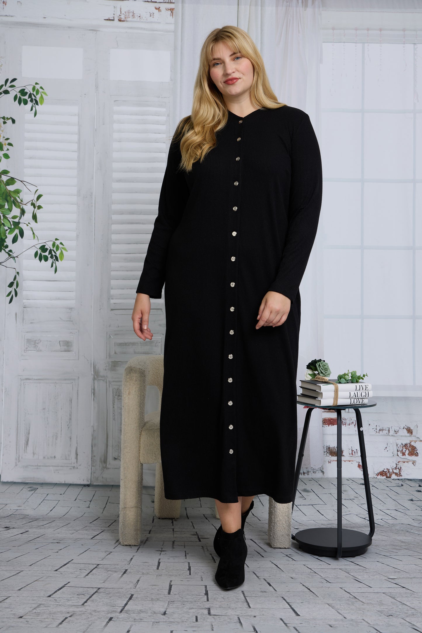 ALEXA DRESS PLUS - RIB