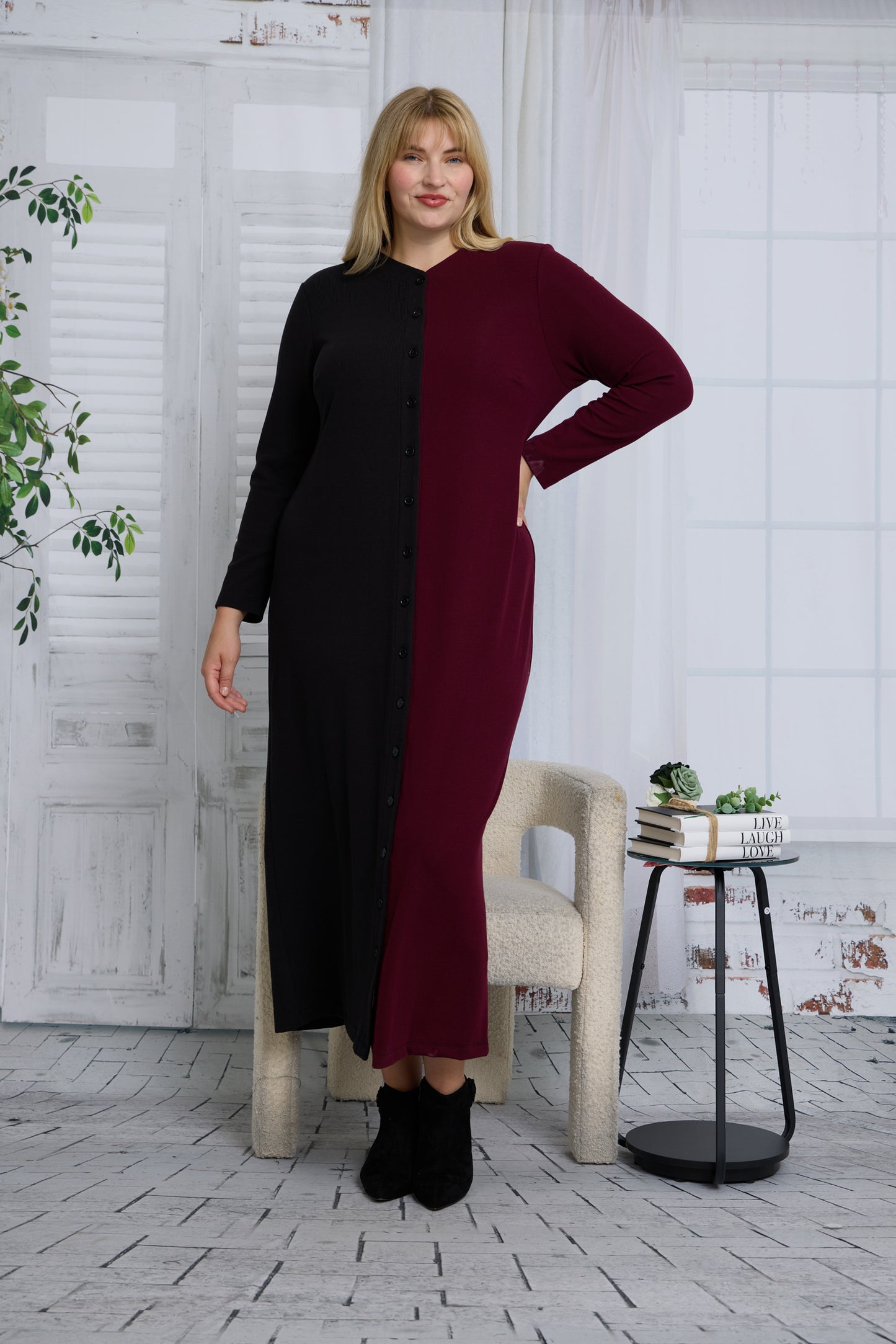 ALEXA DRESS PLUS - COLORBLOCK