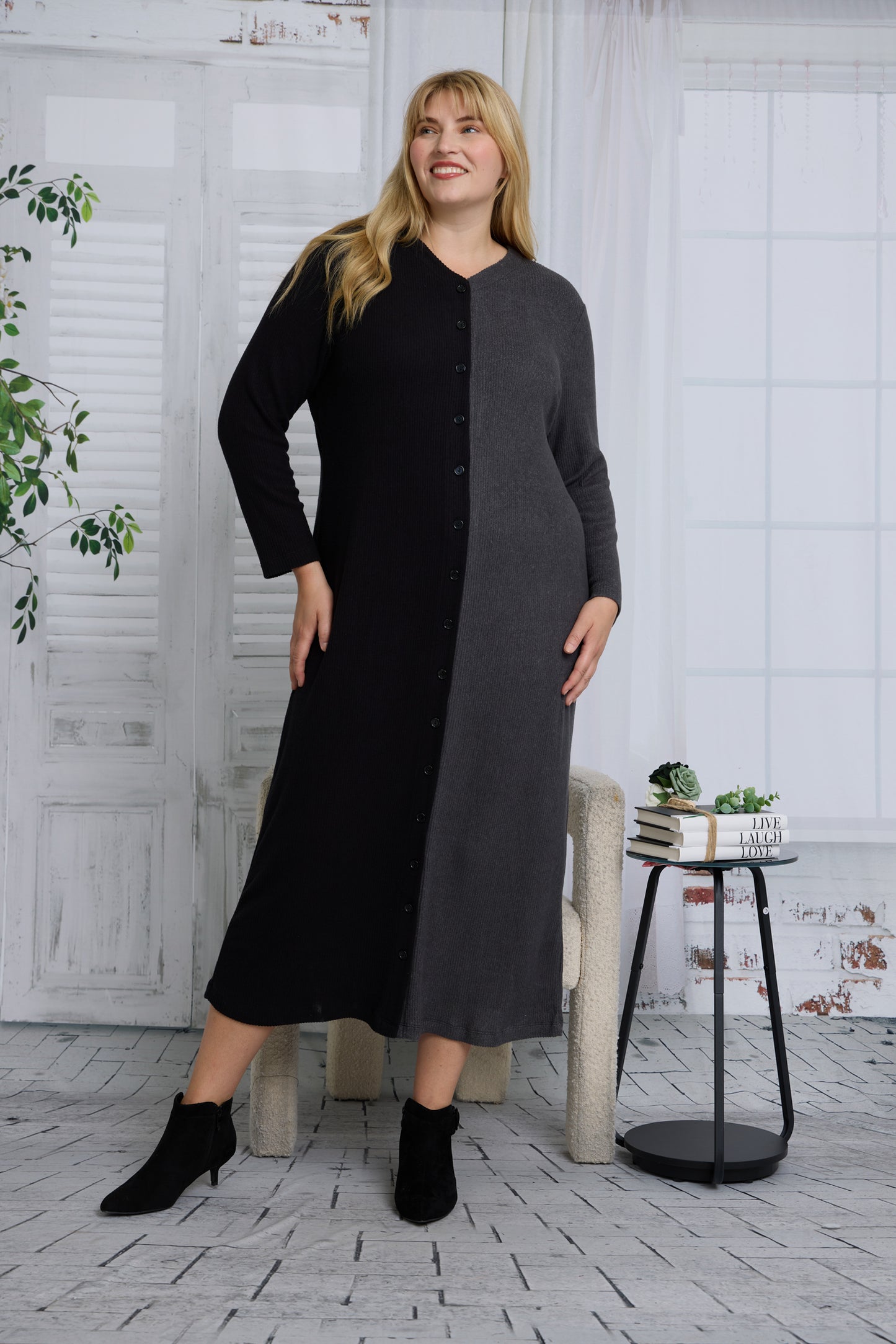 ALEXA DRESS PLUS - COLORBLOCK