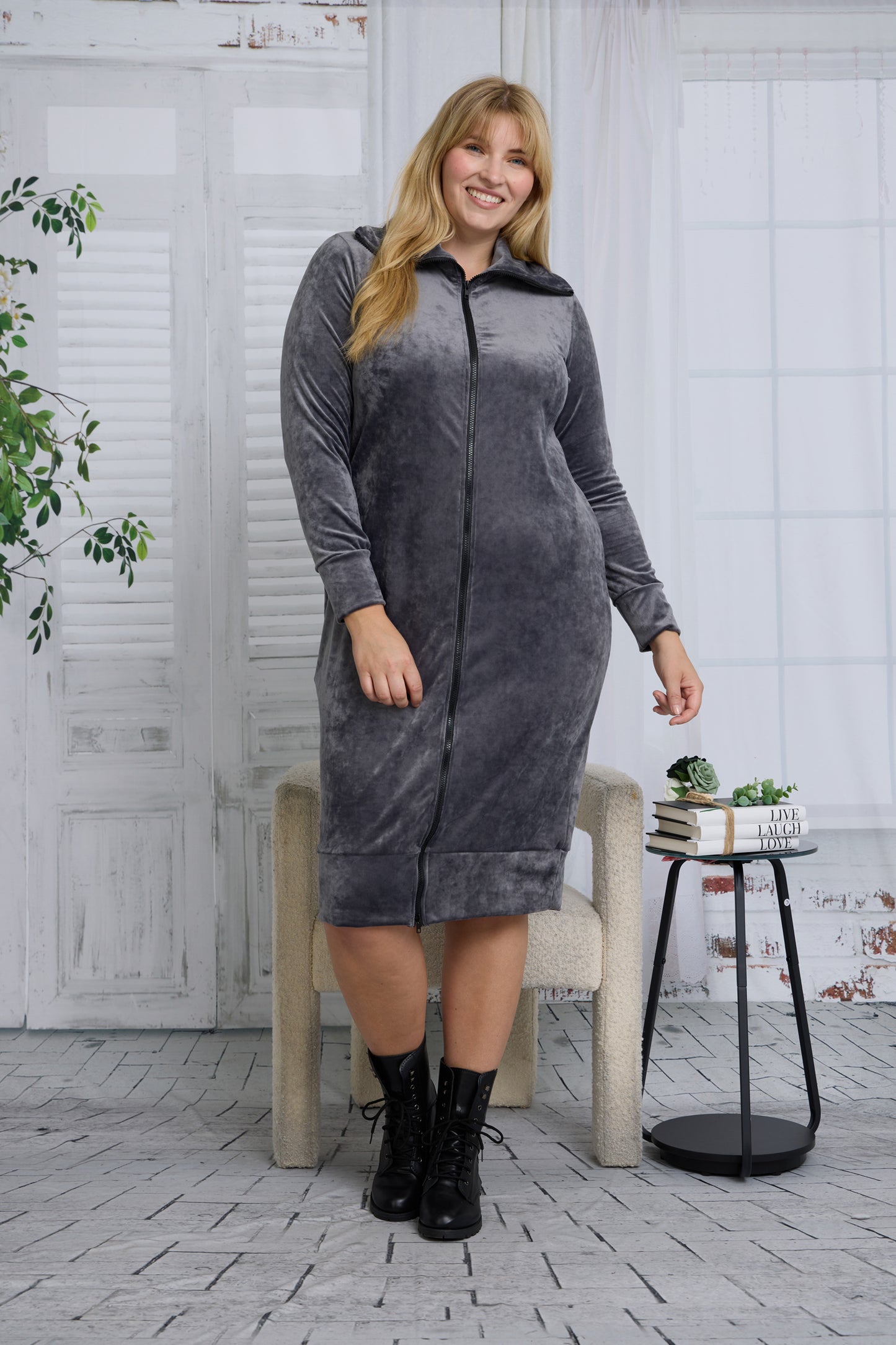 CONNIE DRESS PLUS - VELVET