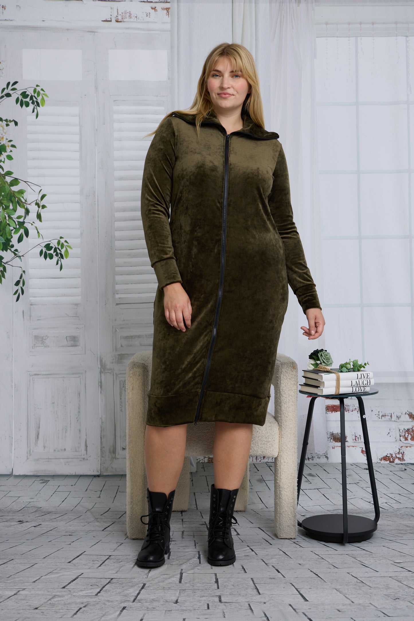 CONNIE DRESS PLUS - VELVET