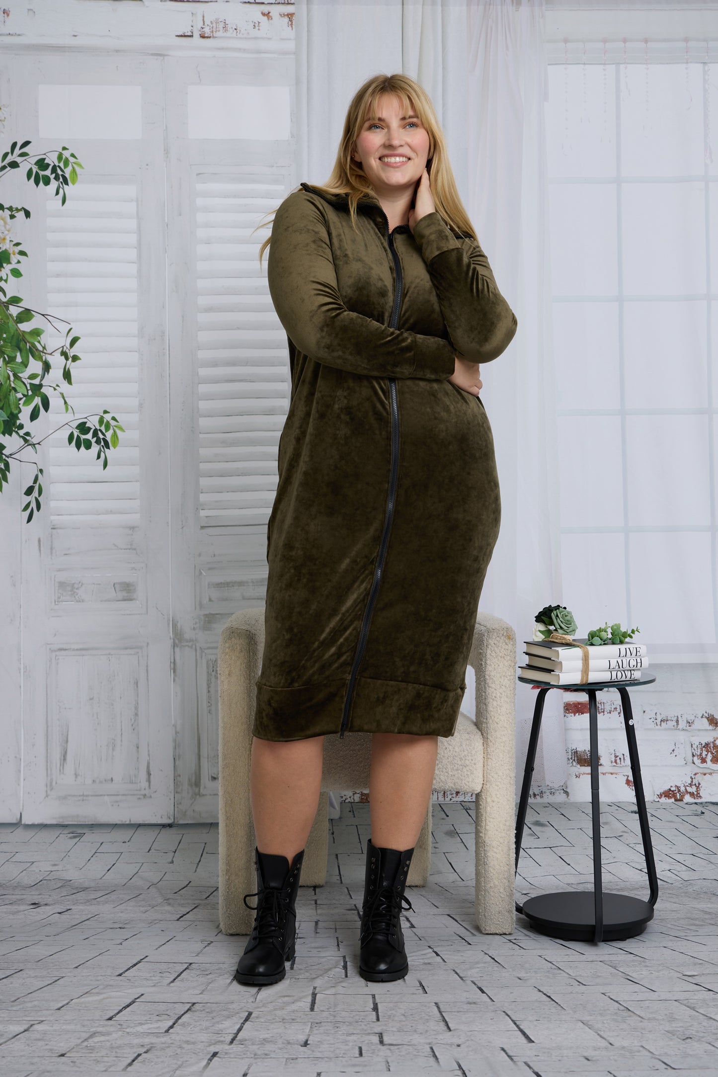 CONNIE DRESS PLUS - VELVET