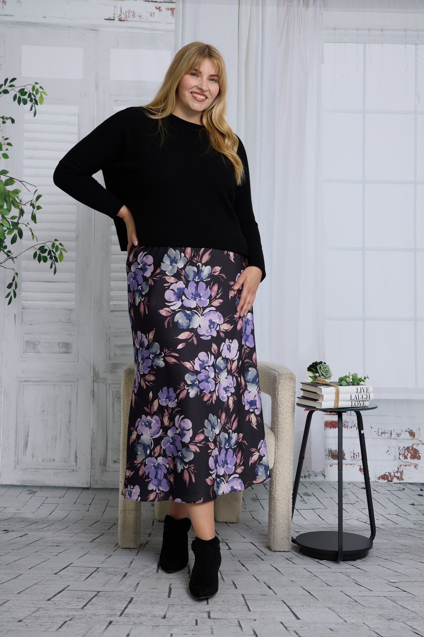 COSMO SKIRT PLUS - FLORAL