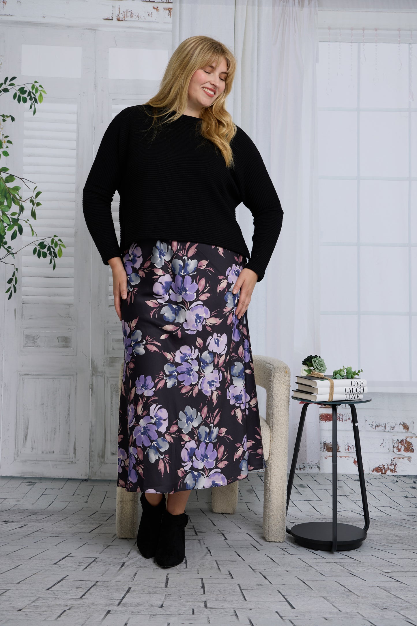 COSMO SKIRT PLUS - FLORAL