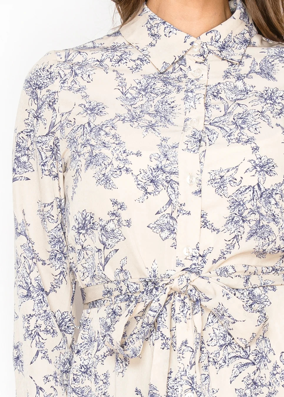 YAL - SOFT PRINTED DRESS WITH BELT