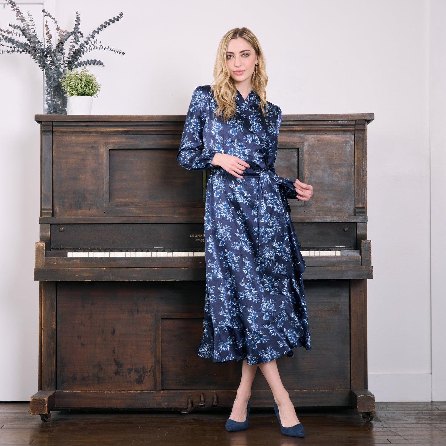 FLORA DRESS - NAVY