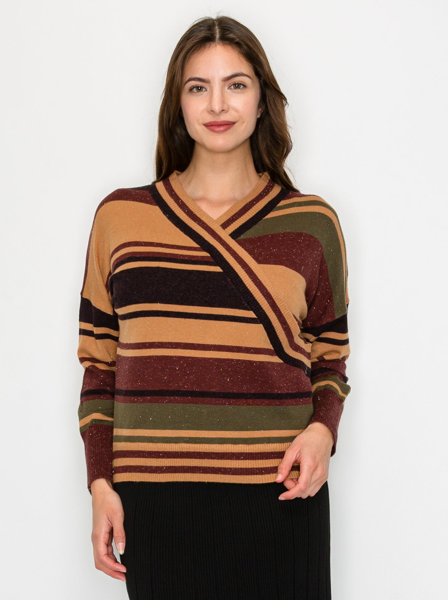 YAL - MULTI STRIPE KNIT SWEATER