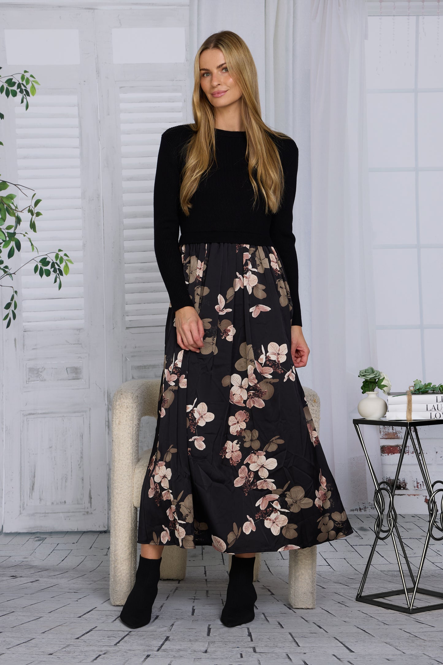 SOPHIA DRESS 2.0 - OLIVE FLORAL