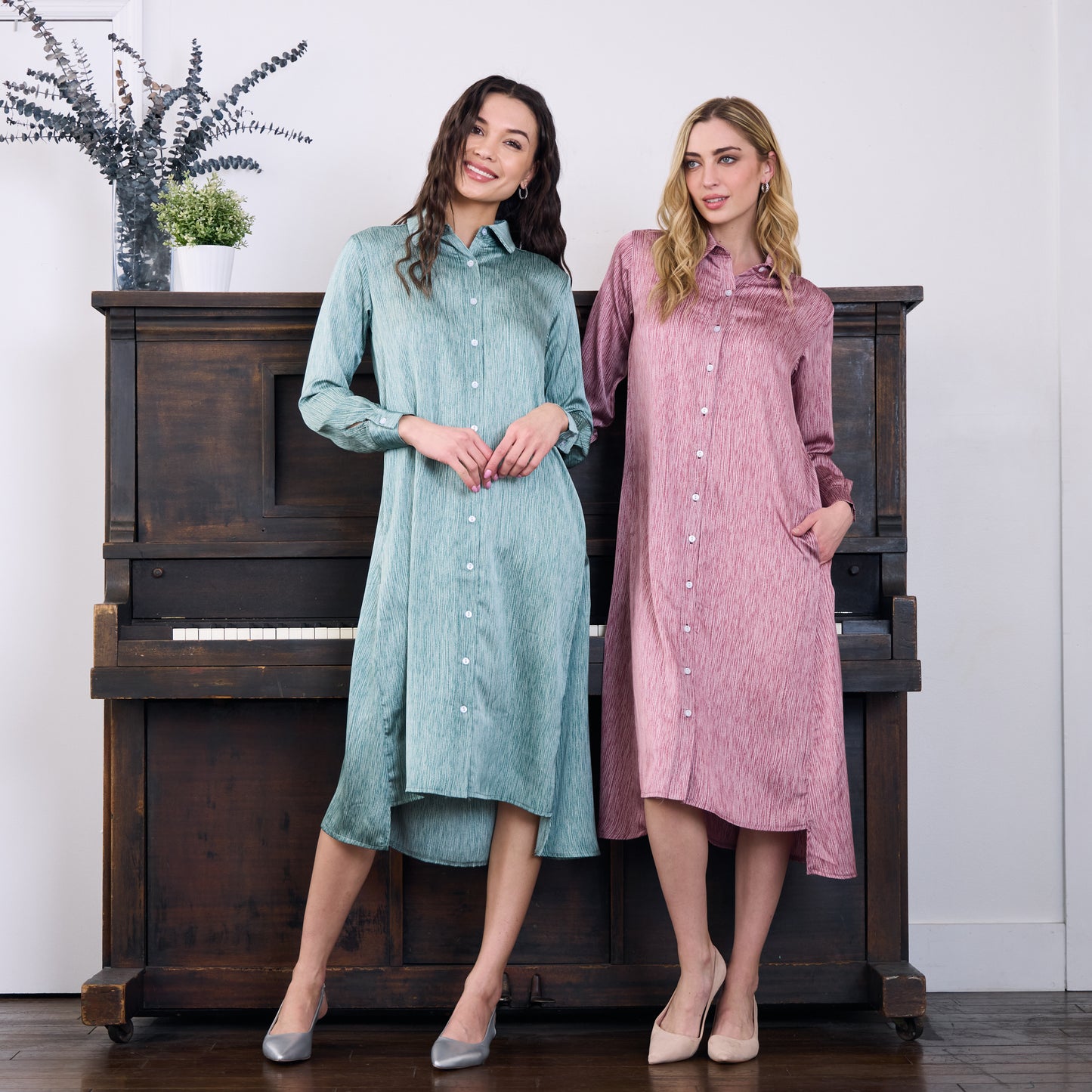 STELLA DRESS - SATIN STRIPE