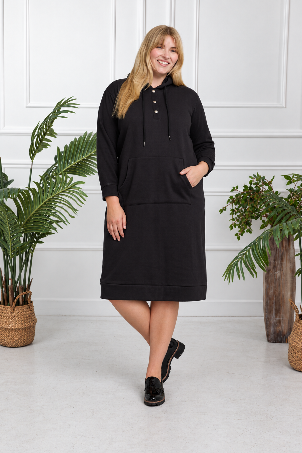 SARA HOODIE DRESS PLUS