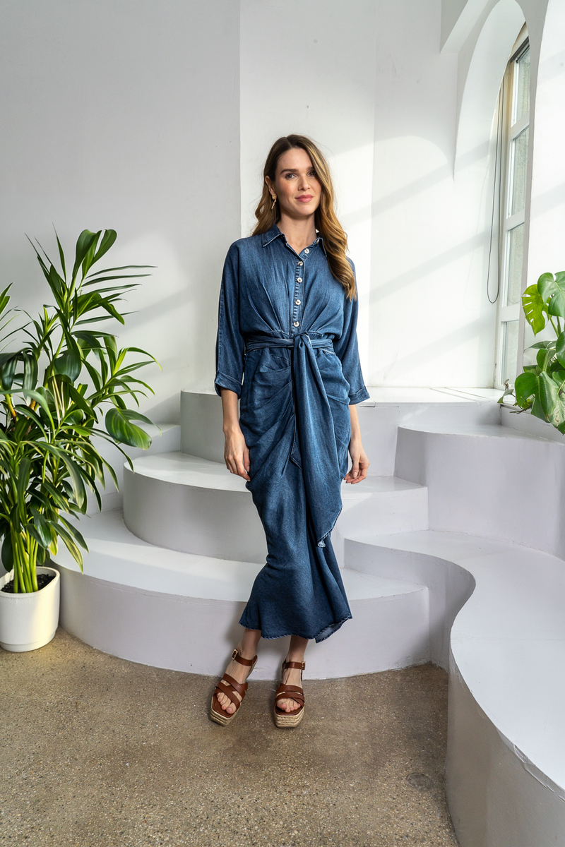 RIO D DRESS - DENIM SOLID – Japparel