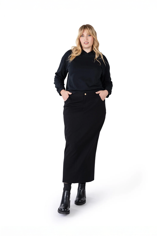 CODE APPAREL - PONTE STRAIGHT SKIRT