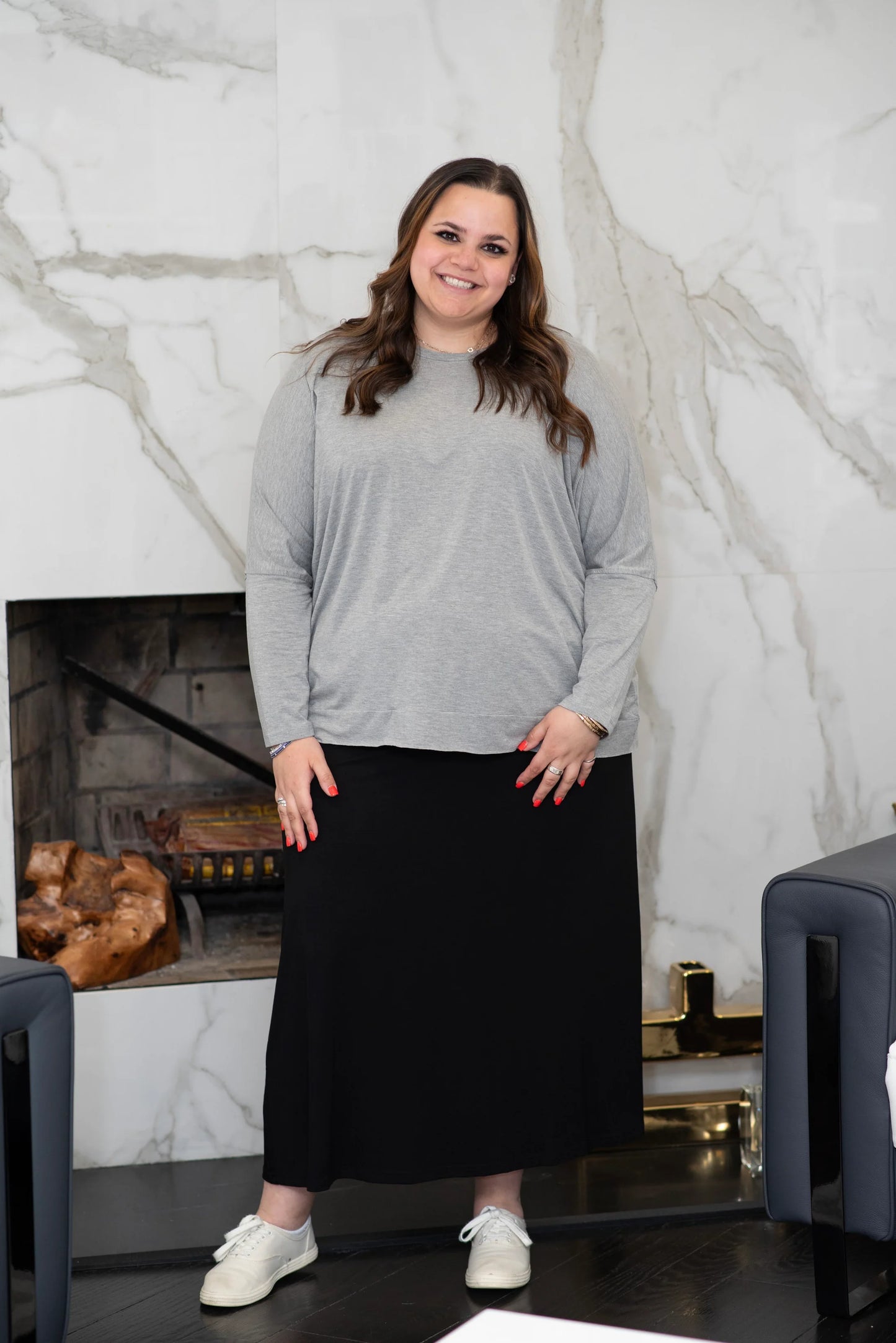 MAYAS - MODAL FLOWY MAXI SKIRT