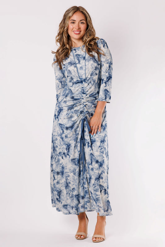 IVEE - BUTTERFLY MESH PRINT DRESS