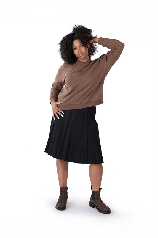 CODE APPAREL - OPEN PLEATED SKIRT