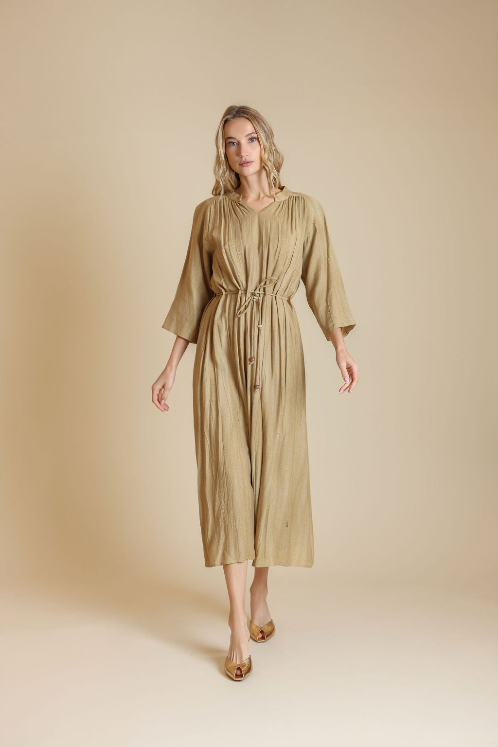 SLATE - GAUZY LINEN DRESS