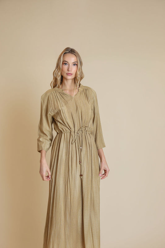 SLATE - GAUZY LINEN DRESS