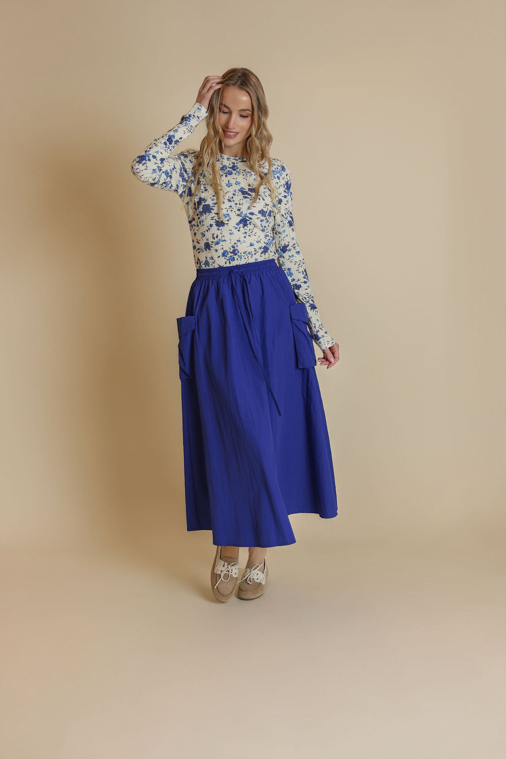 STORY - FLORAL PRINTED RIBBED TEE