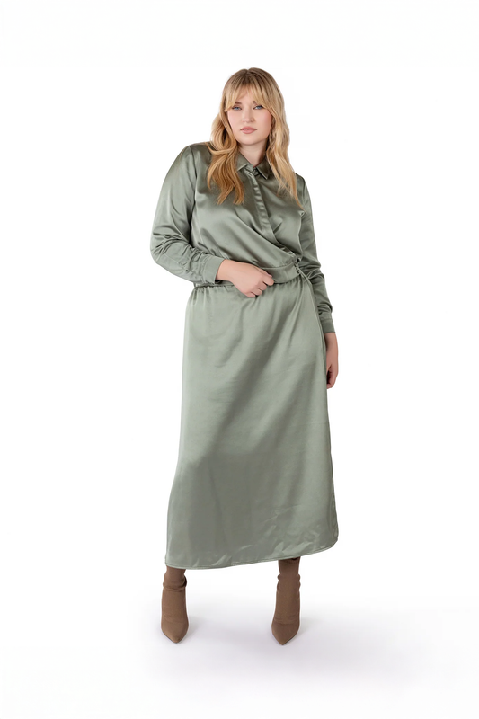CODE APPAREL - SATIN SLIP SKIRT