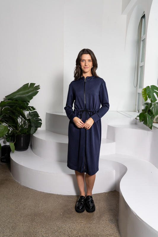 RHEA DRESS - NAVY