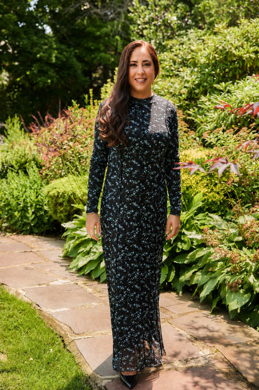 PARKER DRESS - BLUE FLORAL