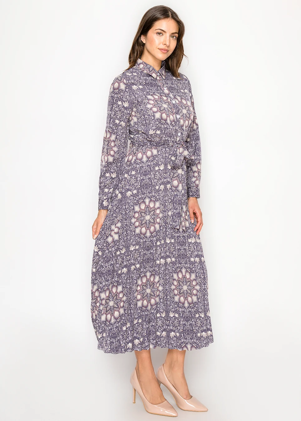 YAL - GEO PRINTED SHIRT DRESS