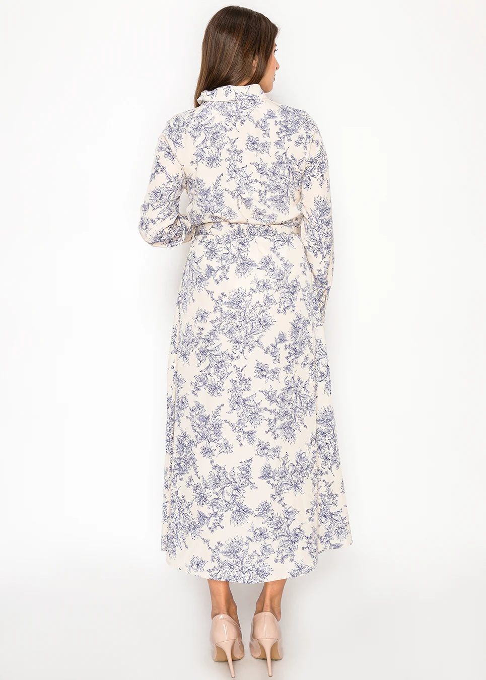 YAL - SOFT PRINTED DRESS WITH BELT