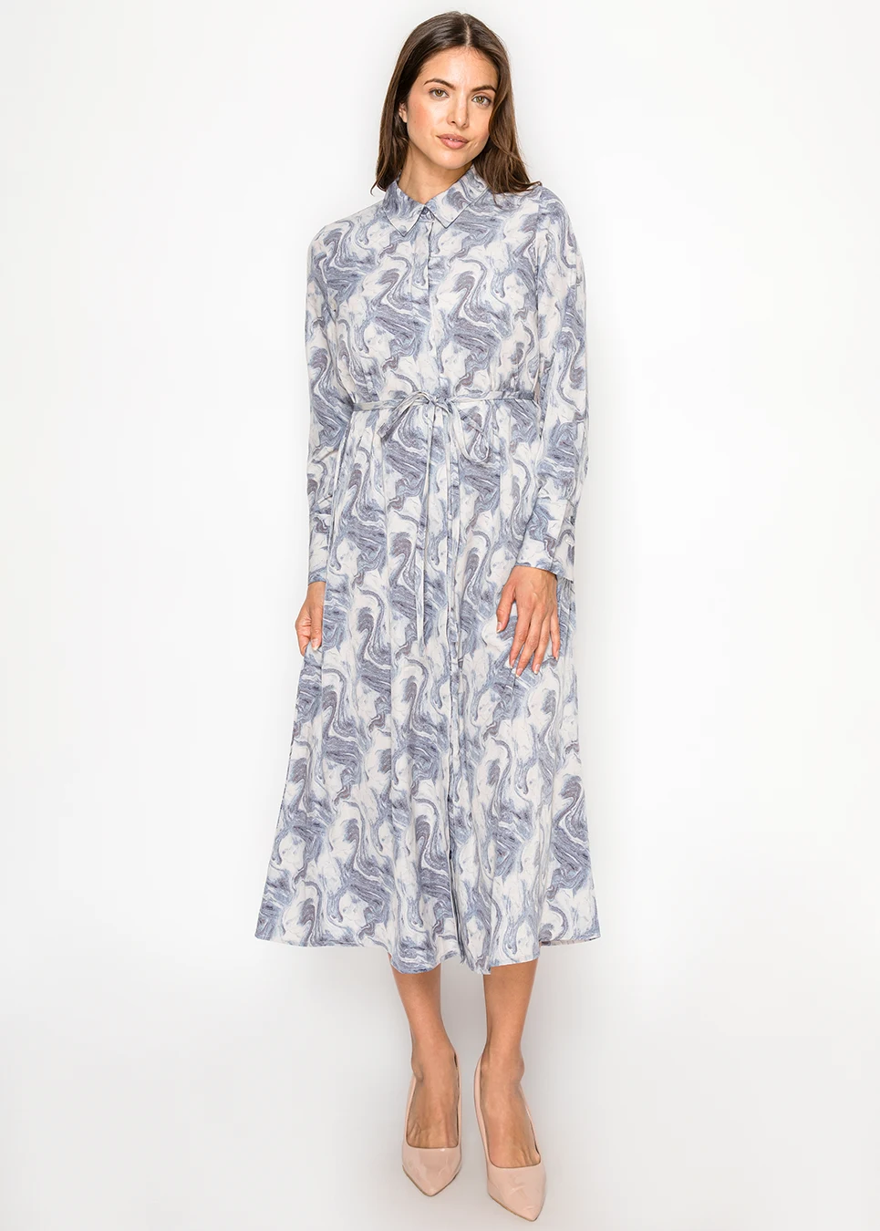 YAL - GREY WAVE PRINT DRESS