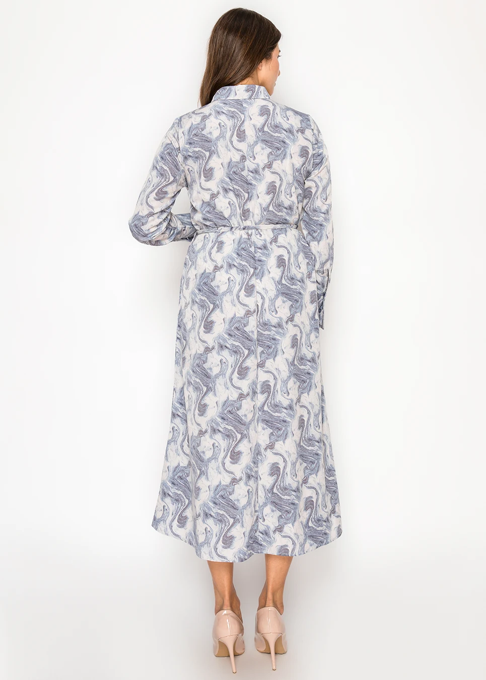 YAL - GREY WAVE PRINT DRESS