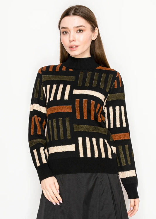 YAL - GEOMETRIC KNIT SWEATER