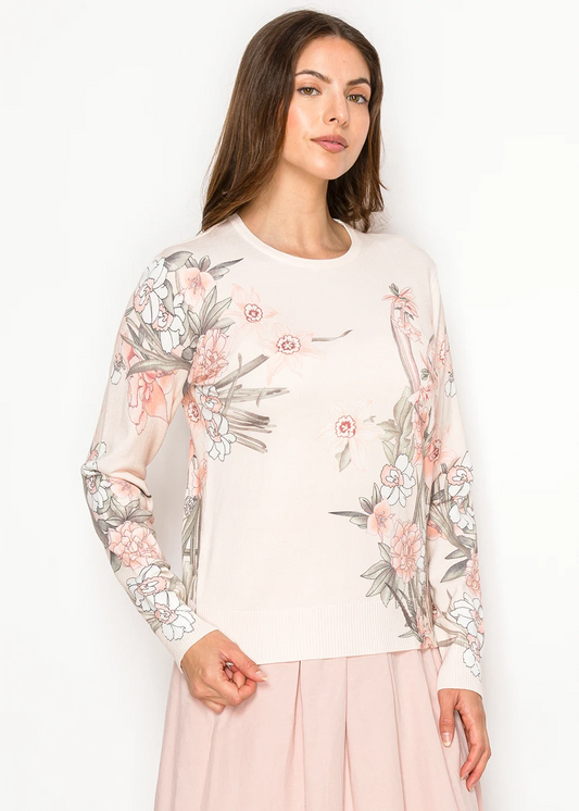 YAL - FLORAL DETAIL SWEATER