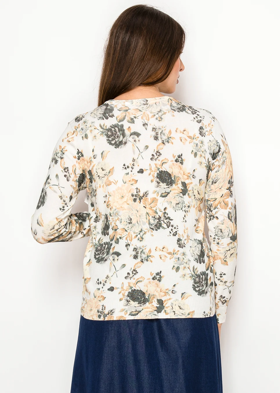 YAL - FLOWER PRINT CREW PULLOVER