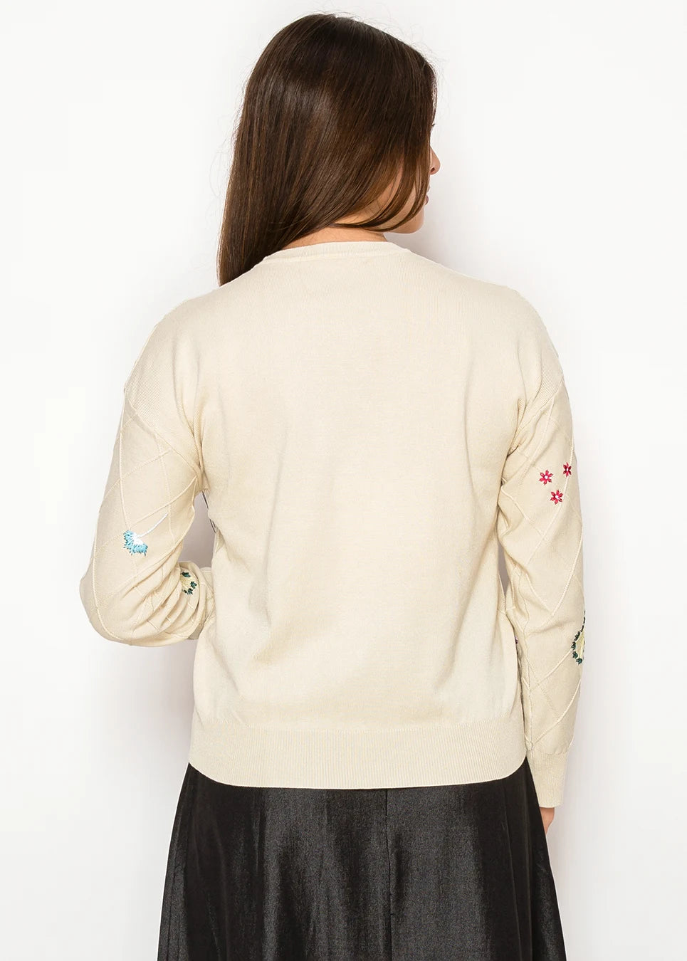 YAL - EMBROIDERED FLORAL SWEATER