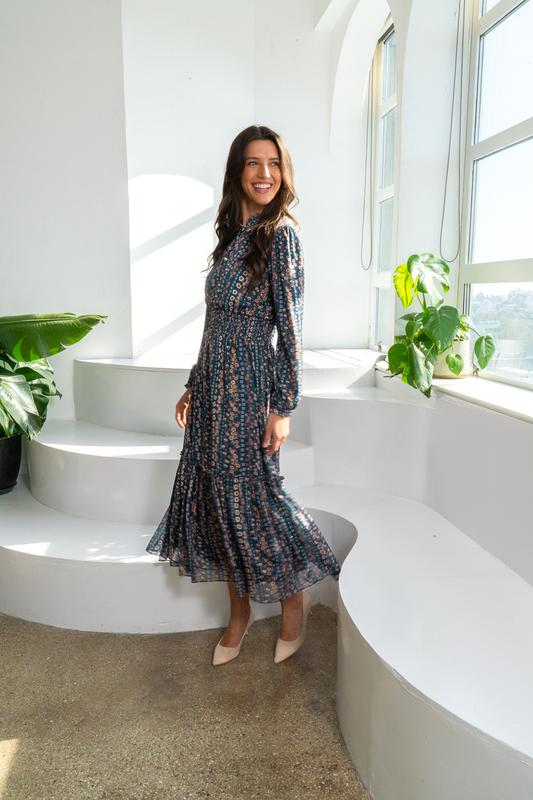 MAUI DRESS - TEAL FLORAL
