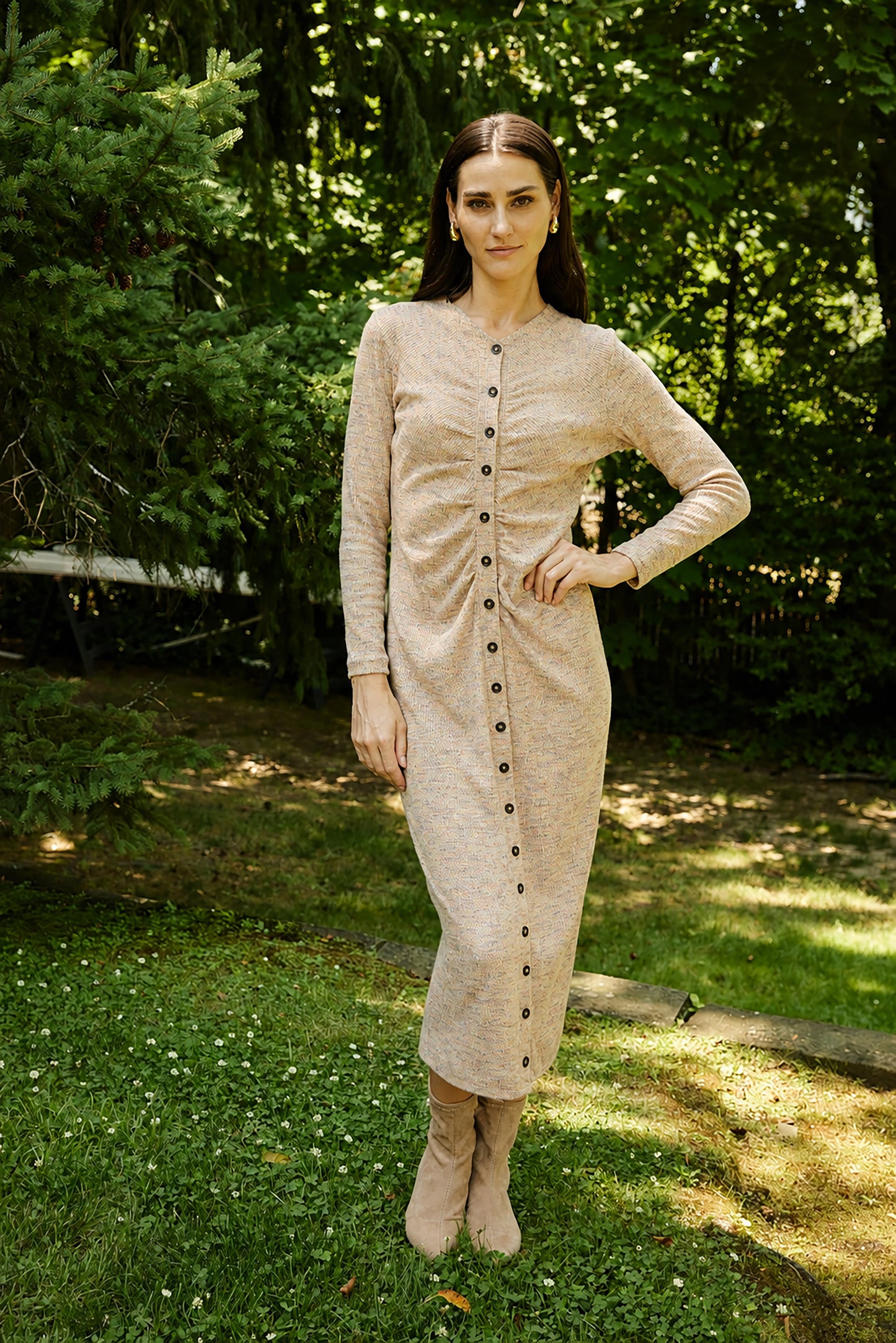 LEXI DRESS - TAN