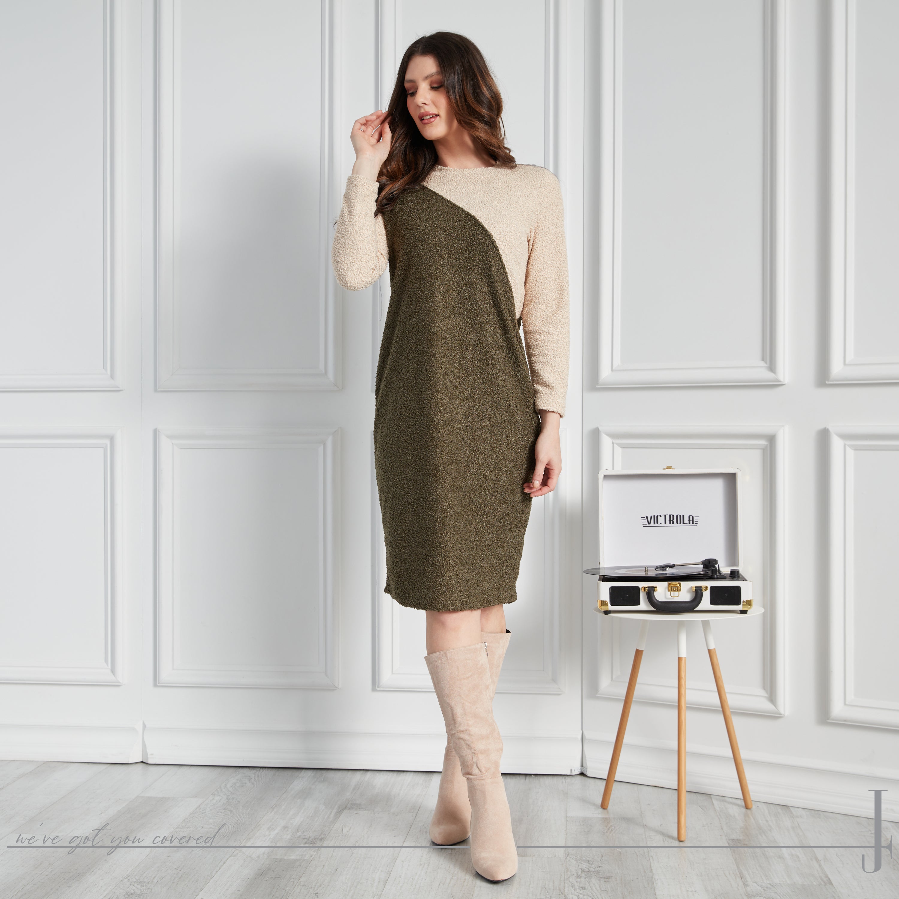 MARLENE - OLIVE/IVORY