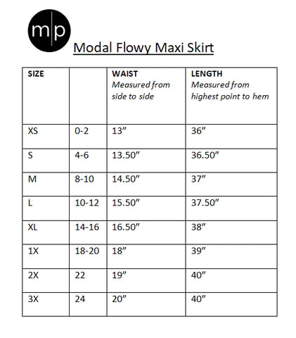MAYAS - MODAL FLOWY MAXI SKIRT