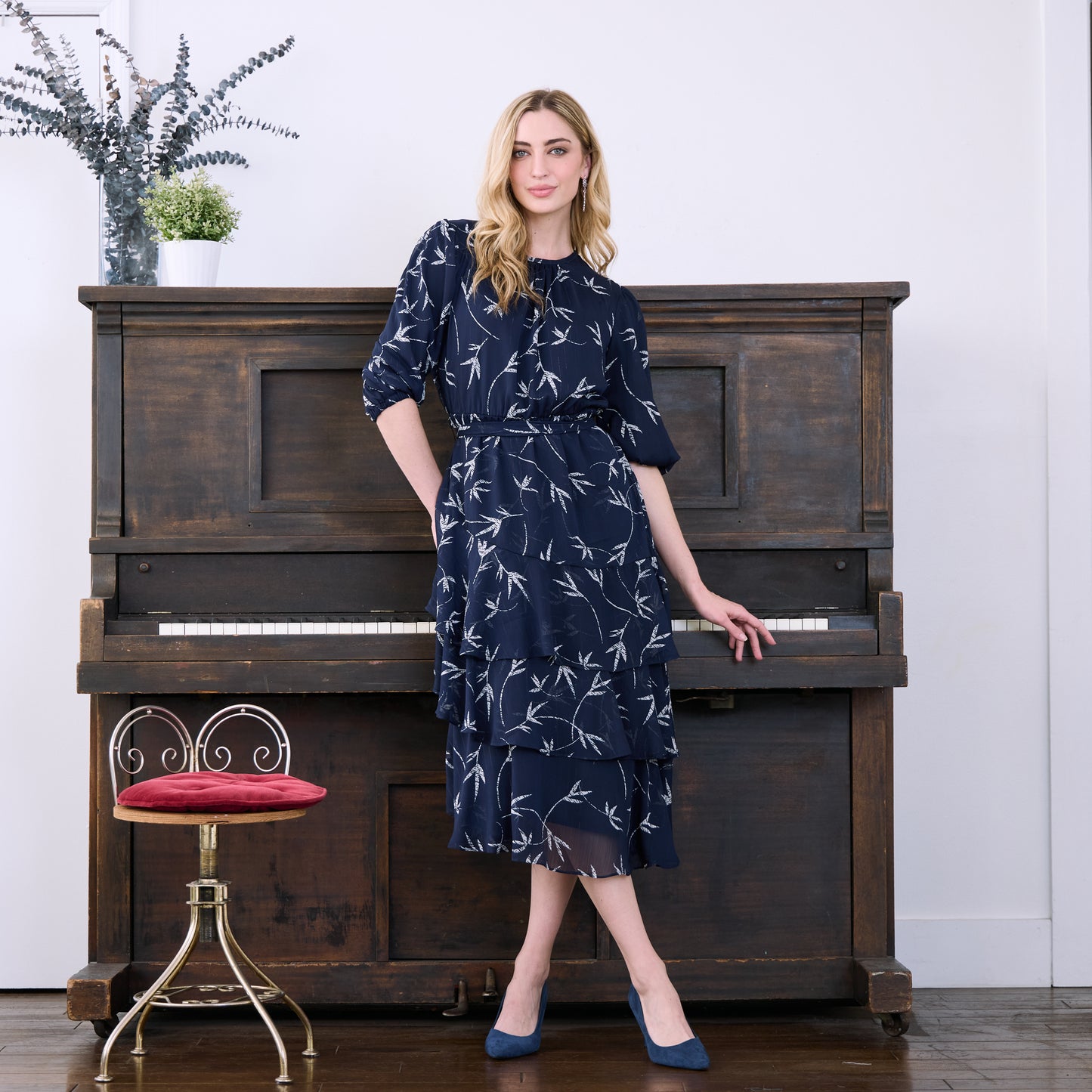 RAQUEL DRESS - NAVY