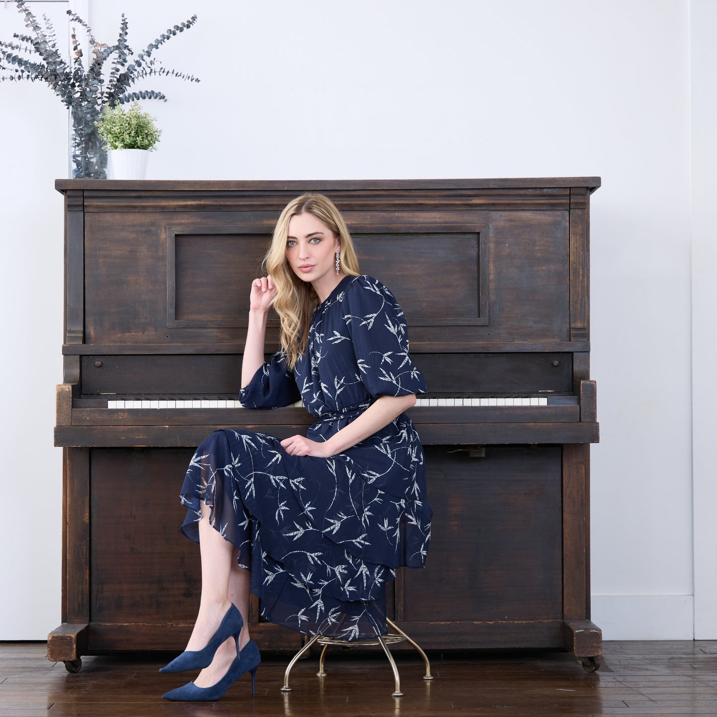 RAQUEL DRESS - NAVY