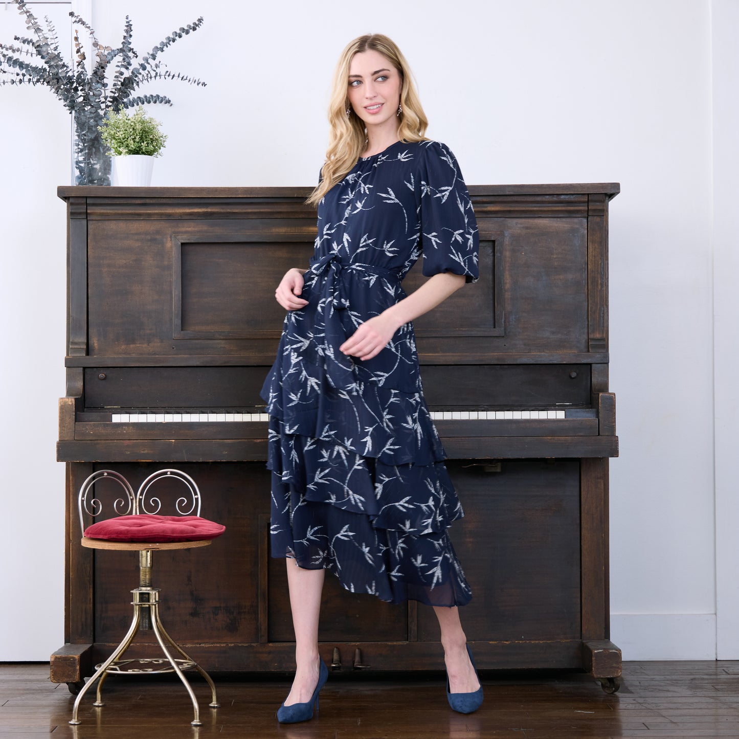 RAQUEL DRESS - NAVY